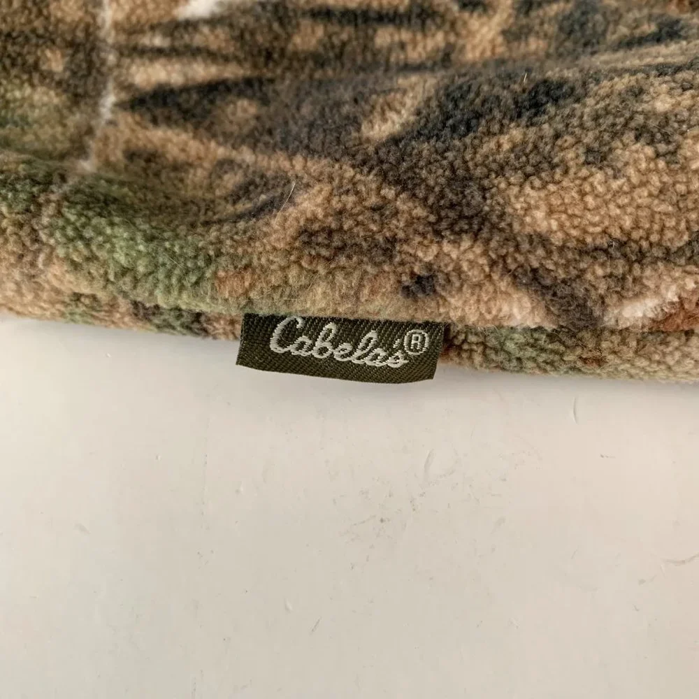 CABELA'S FLEECE DRY PLUS HUNTING MASK CAMO 100% POLYESTER MADE IN MEXICO